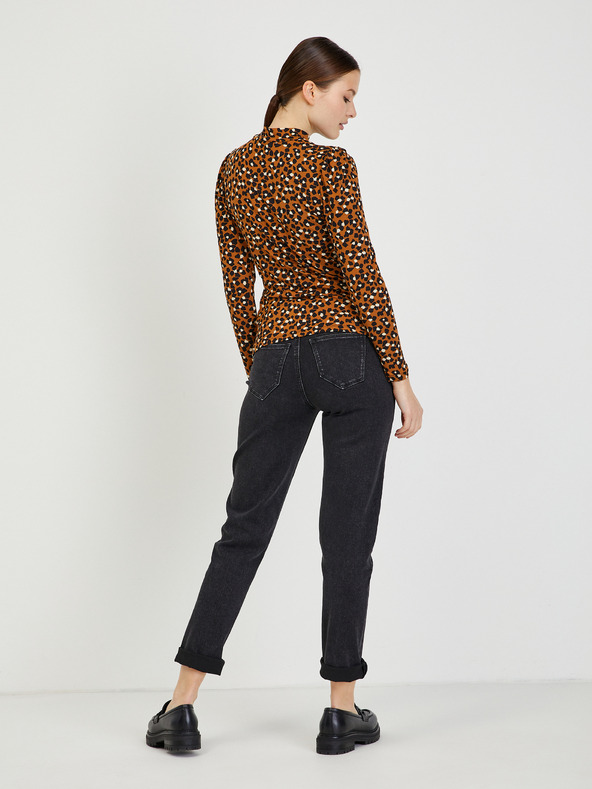 Orsay Braunes gemustertes Damen T-Shirt ORSAY Paisy