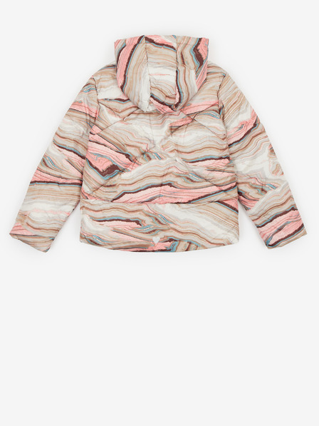 Tom Tailor Rosa und beige gemusterte Steppjacke mit Kapuze für Mädchen Tom Tailor