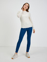Orsay Cremefarbener perforierter Damenpullover ORSAY