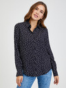 Orsay Schwarze Damen-Gepunktete Bluse ORSAY