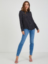 Orsay Schwarze Damen-Gepunktete Bluse ORSAY