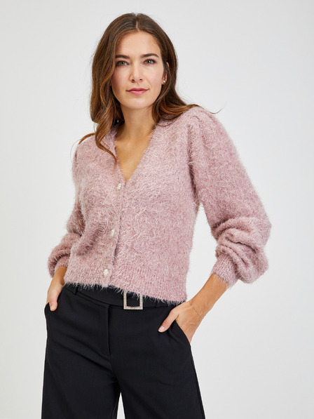 Orsay Rosa Damen Cardigan mit metallischen Fasern ORSAY