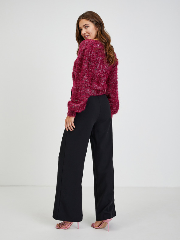 Orsay Burgunderfarbene Damencardigan mit Metallfasern ORSAY