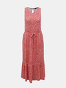 ZOOT.lab Beige und rot gemustertes Midikleid mit Krawatte ZOOT.lab Zula