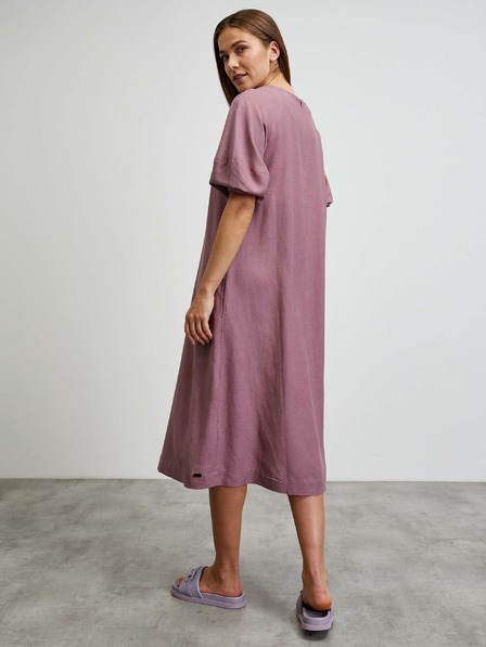 ZOOT.lab Altrosa Basic-Kleid mit Ballonärmeln METROOPOLIS von ZOOT.lab Vasilisa