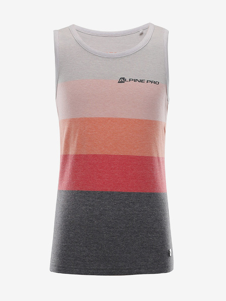ALPINE PRO Alpine Pro VERO rosa und grau gestreiftes Kinder-Tanktop
