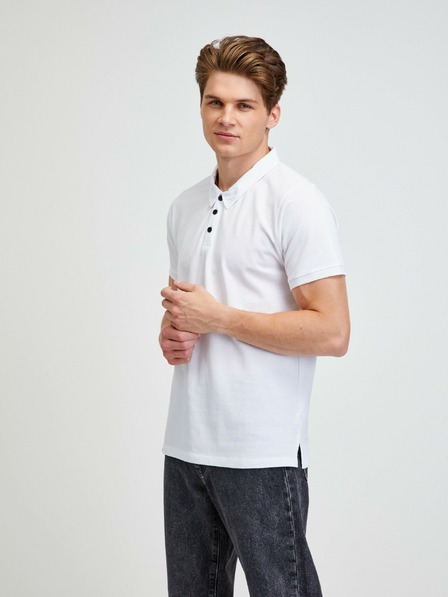 ALPINE PRO Weißes Herren-Poloshirt Alpine Pro Sedar