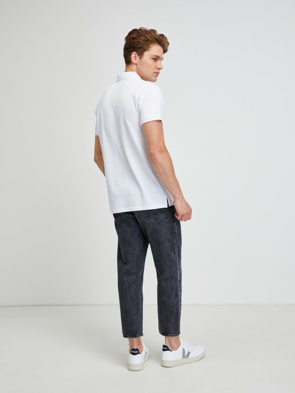 ALPINE PRO Weißes Herren-Poloshirt Alpine Pro Sedar