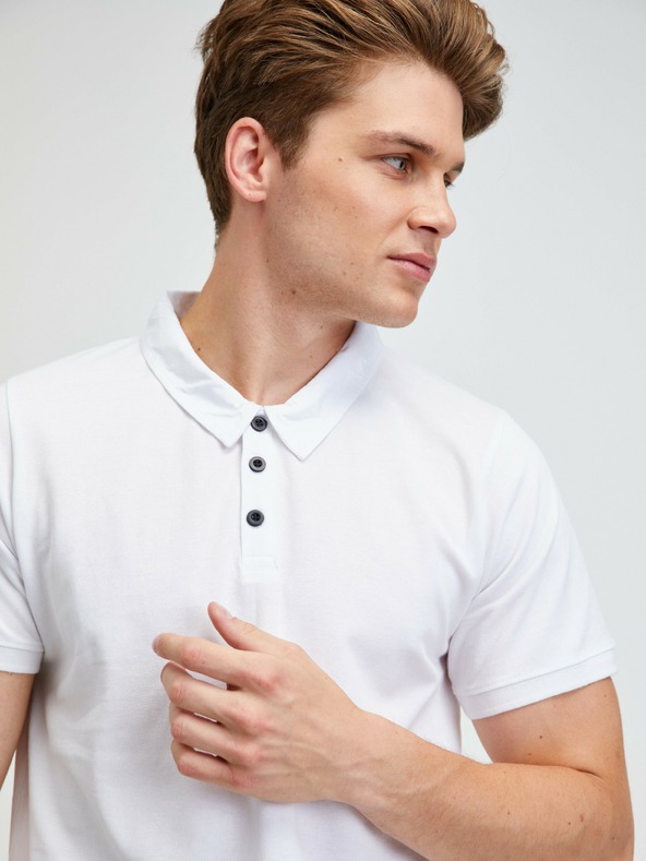 ALPINE PRO Weißes Herren-Poloshirt Alpine Pro Sedar