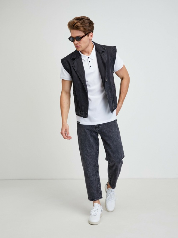 ALPINE PRO Weißes Herren-Poloshirt Alpine Pro Sedar