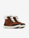 Sorel Braune Damen-Knöchel-Wildleder-Winterstiefel mit Kunstfell SOREL Explorer II Carnival Cozy