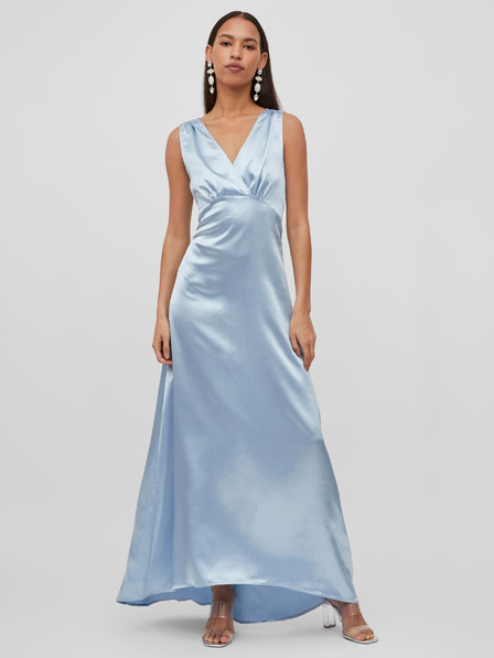 Vila Hellblaues Maxikleid aus Satin für Damen VILA Sittas