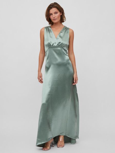 Vila Grünes Maxikleid aus Satin für Damen VILA Sittas