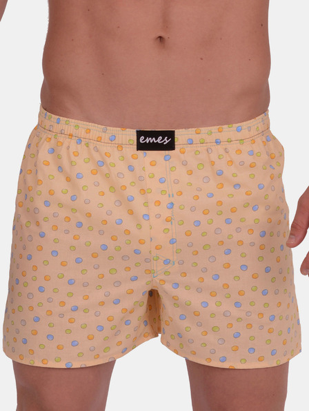 Emes Hellgelbe gemusterte Herrenshorts Emes