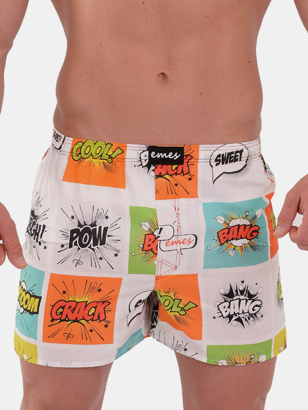 Emes Cremefarbene Emes Bang Shorts für Männer