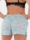 Emes Hellblaue gemusterte Shorts für Frauen Emes