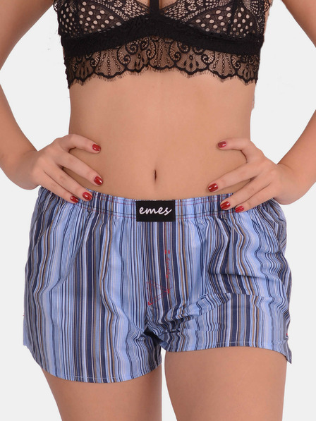 Emes Blaue gestreifte Damen-Shorts von Emes