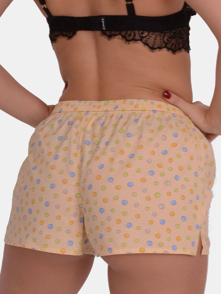 Emes Hellgelbe gemusterte Shorts für Damen von Emes