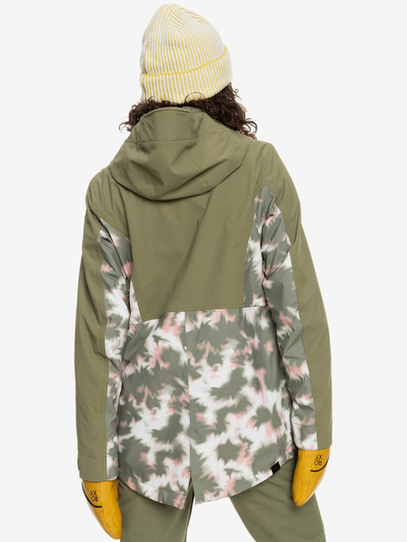 Roxy Khaki Damen Roxy Stated Winter gemusterte Jacke