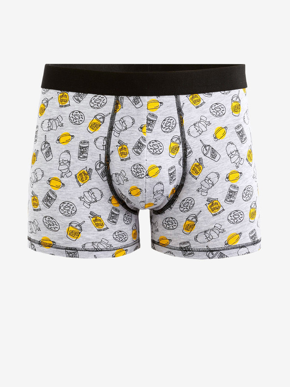 Celio Hellgraue gemusterte Herren-Shorts Celio The Simpsons