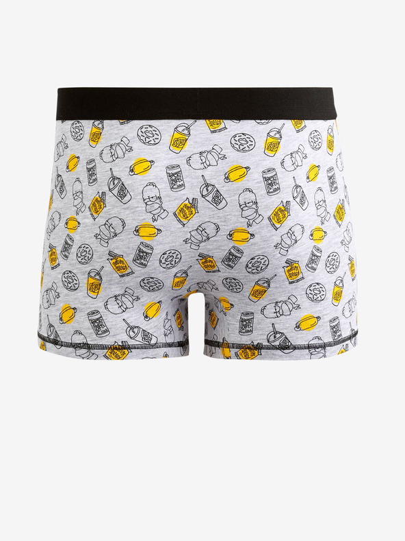 Celio Hellgraue gemusterte Herren-Shorts Celio The Simpsons