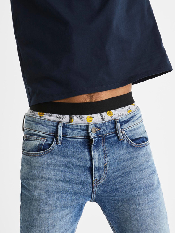 Celio Hellgraue gemusterte Herren-Shorts Celio The Simpsons
