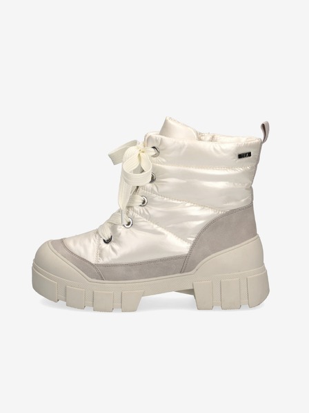 Caprice Cremefarbene Damen-Winterstiefeletten Caprice