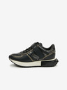 DKNY Schwarze gemusterte DKNY Damen-Ledersneakers