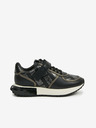 DKNY Schwarze gemusterte DKNY Damen-Ledersneakers