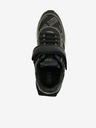 DKNY Schwarze gemusterte DKNY Damen-Ledersneakers