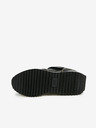 DKNY Schwarze gemusterte DKNY Damen-Ledersneakers