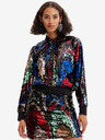 Desigual Rot-schwarzer Pailletten-Bomber für Damen Desigual Sequin