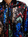 Desigual Rot-schwarzer Pailletten-Bomber für Damen Desigual Sequin