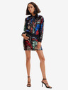 Desigual Rot-schwarzer Pailletten-Bomber für Damen Desigual Sequin