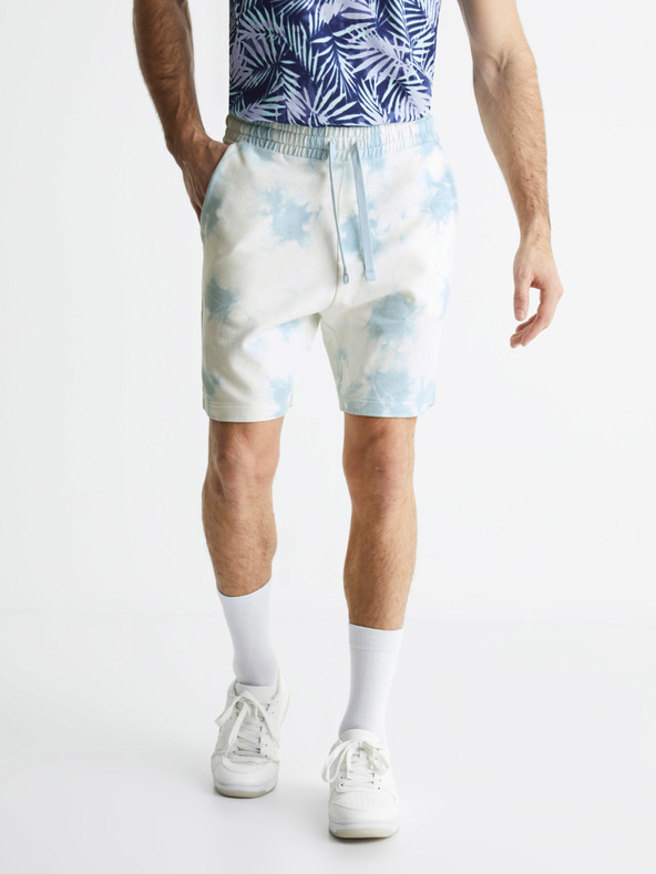 Celio Blaue Batik-Shorts Celio Botache