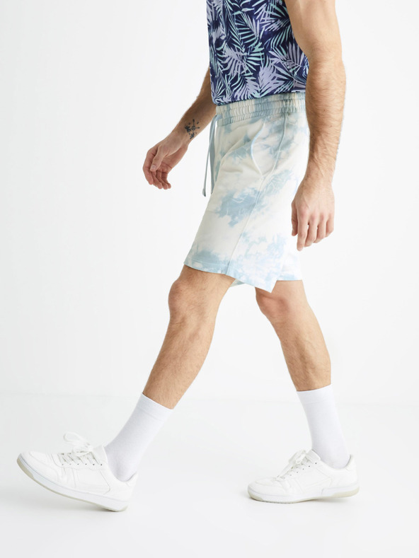 Celio Blaue Batik-Shorts Celio Botache