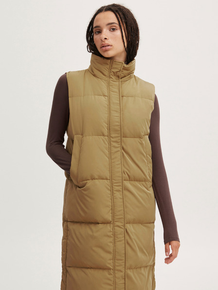 ICHI Beige Damen Daunen-Steppweste ICHI