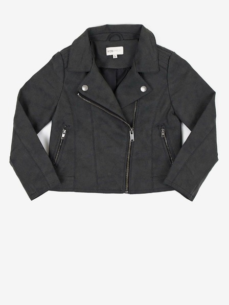 ONLY Dunkelgraue kurvenreiche Lederjacke für Mädchen von ONLY Ava