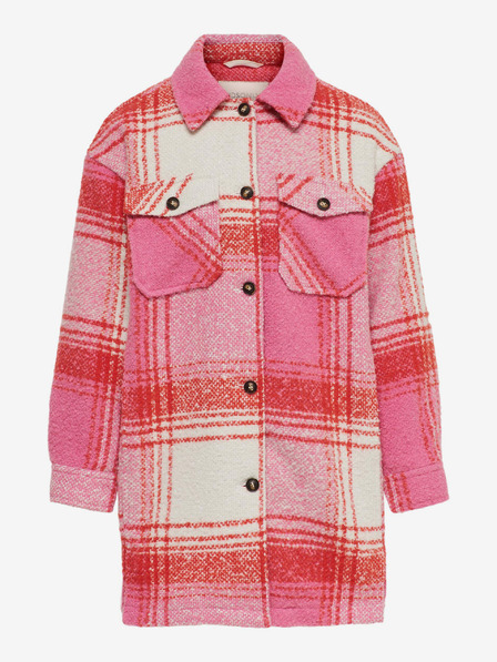 ONLY Rosa karierte Hemdjacke für Mädchen ONLY Anja