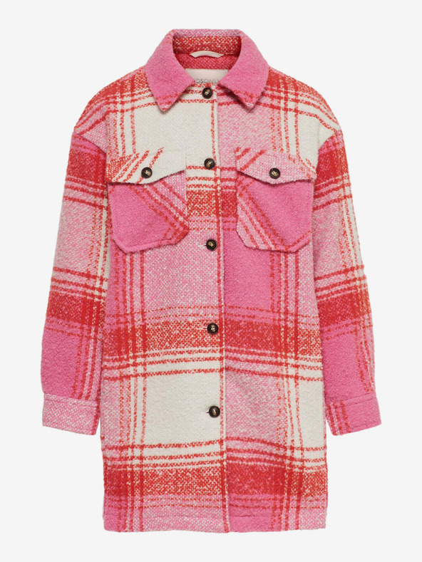 ONLY Rosa karierte Hemdjacke für Mädchen ONLY Anja