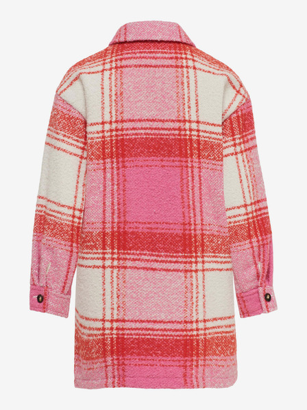 ONLY Rosa karierte Hemdjacke für Mädchen ONLY Anja