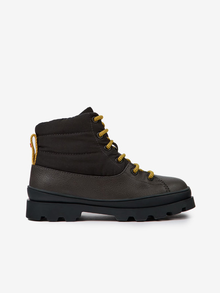 Camper Dunkelgraue Kinderstiefeletten aus Leder Camper Brutus