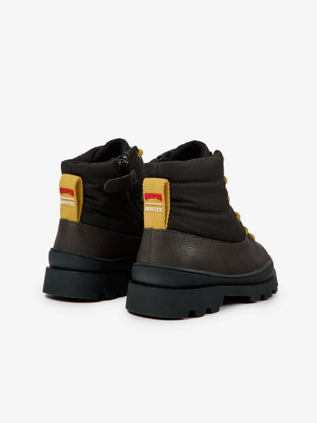 Camper Dunkelgraue Kinderstiefeletten aus Leder Camper Brutus