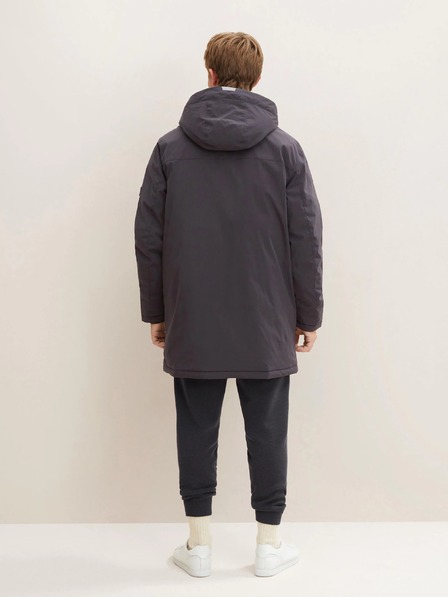 Tom Tailor Denim Dunkelgraue Herren-Winterjacke mit Kapuze Tom Tailor Denim