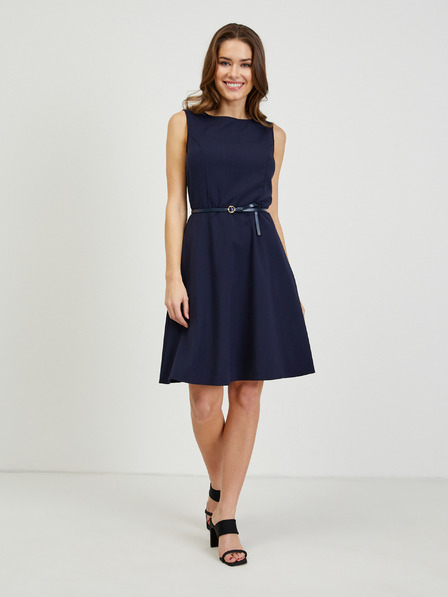 Orsay Dunkelblaues Damenkleid mit Gürtel ORSAY