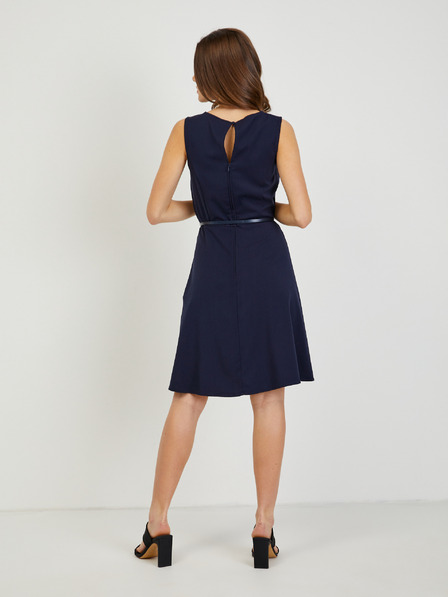 Orsay Dunkelblaues Damenkleid mit Gürtel ORSAY