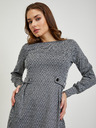 Orsay Graues gemustertes Damen Kleid ORSAY