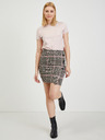Orsay Rosa-schwarz gemusterter Damen-Bleistiftrock ORSAY