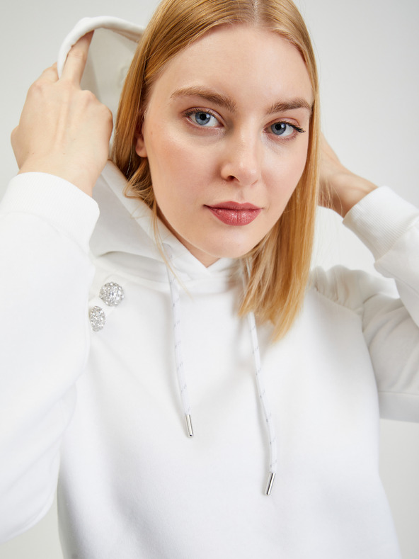 Orsay Weißer Damen Hoodie ORSAY