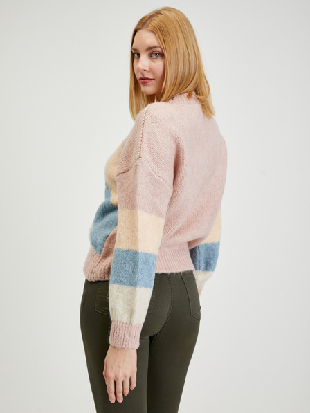 Orsay Blau-rosa gestreifter Damenpullover ORSAY